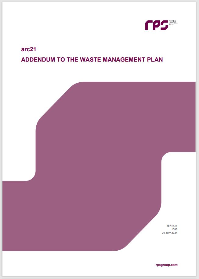 Consultation on the Addendum to the Waste Management Plan